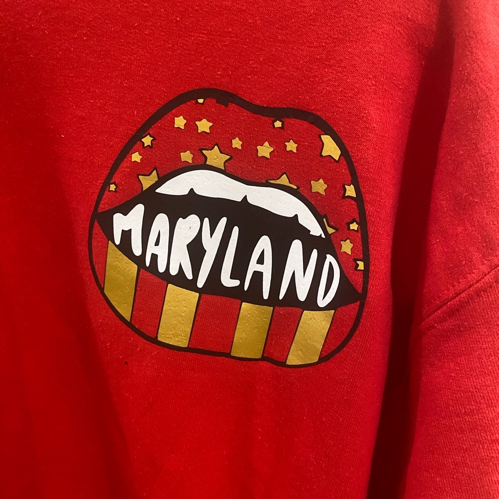 University of Maryland Sweatshirt - Red - Size Large Go Terps!